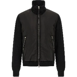Black Wool Bomber