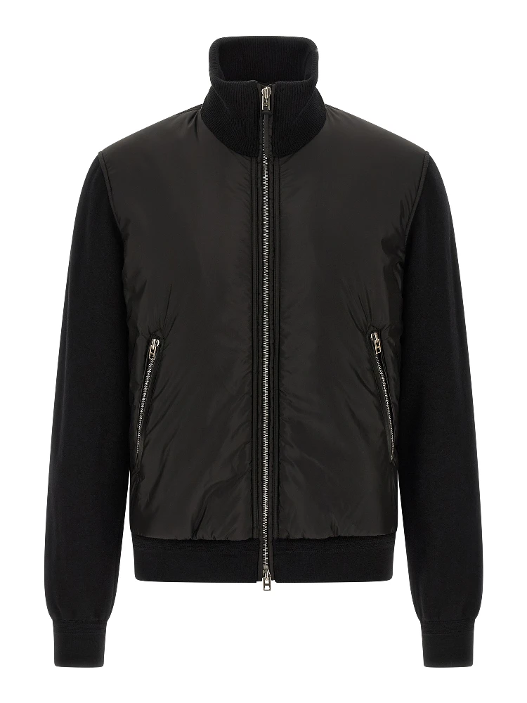 Black Wool Bomber