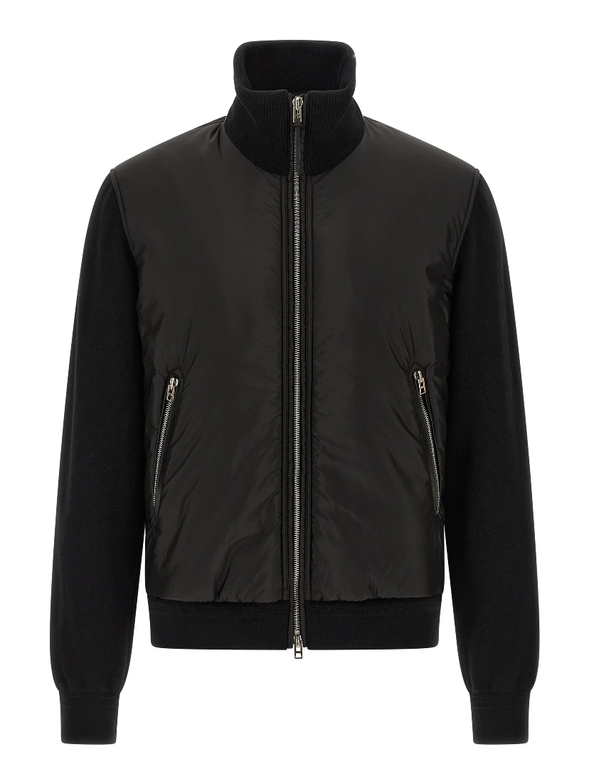 Black Wool Bomber