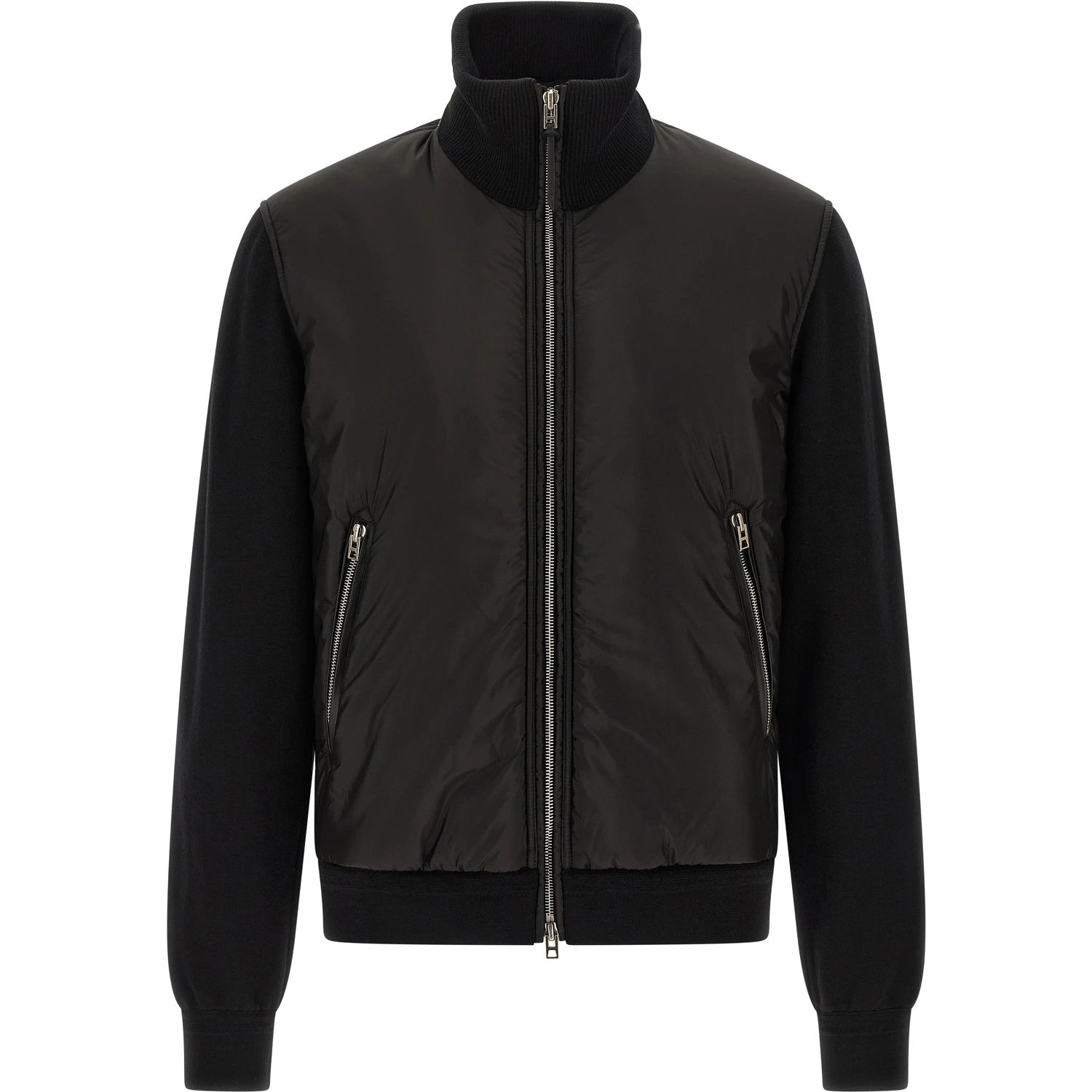 Black Wool Bomber