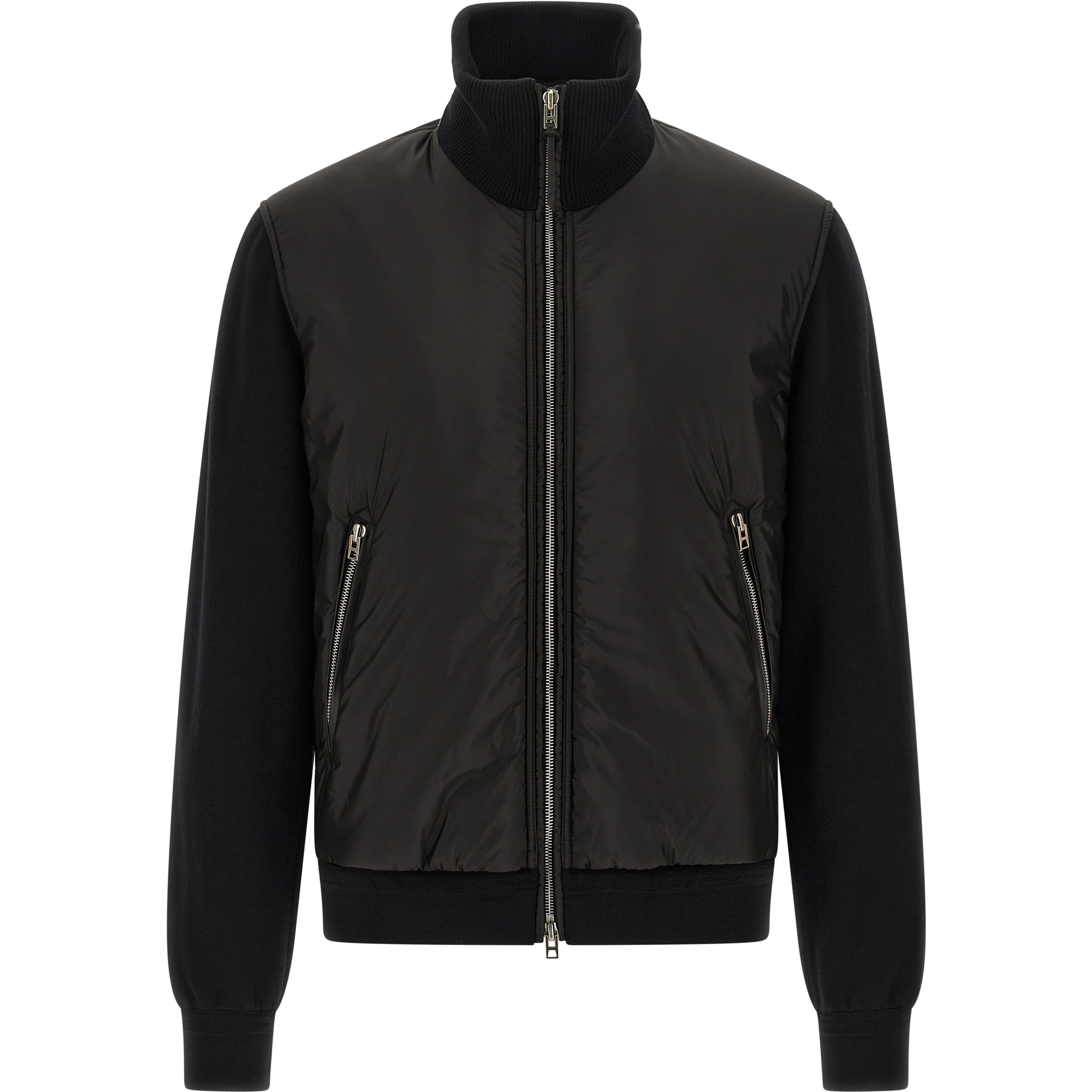 Black Wool Bomber