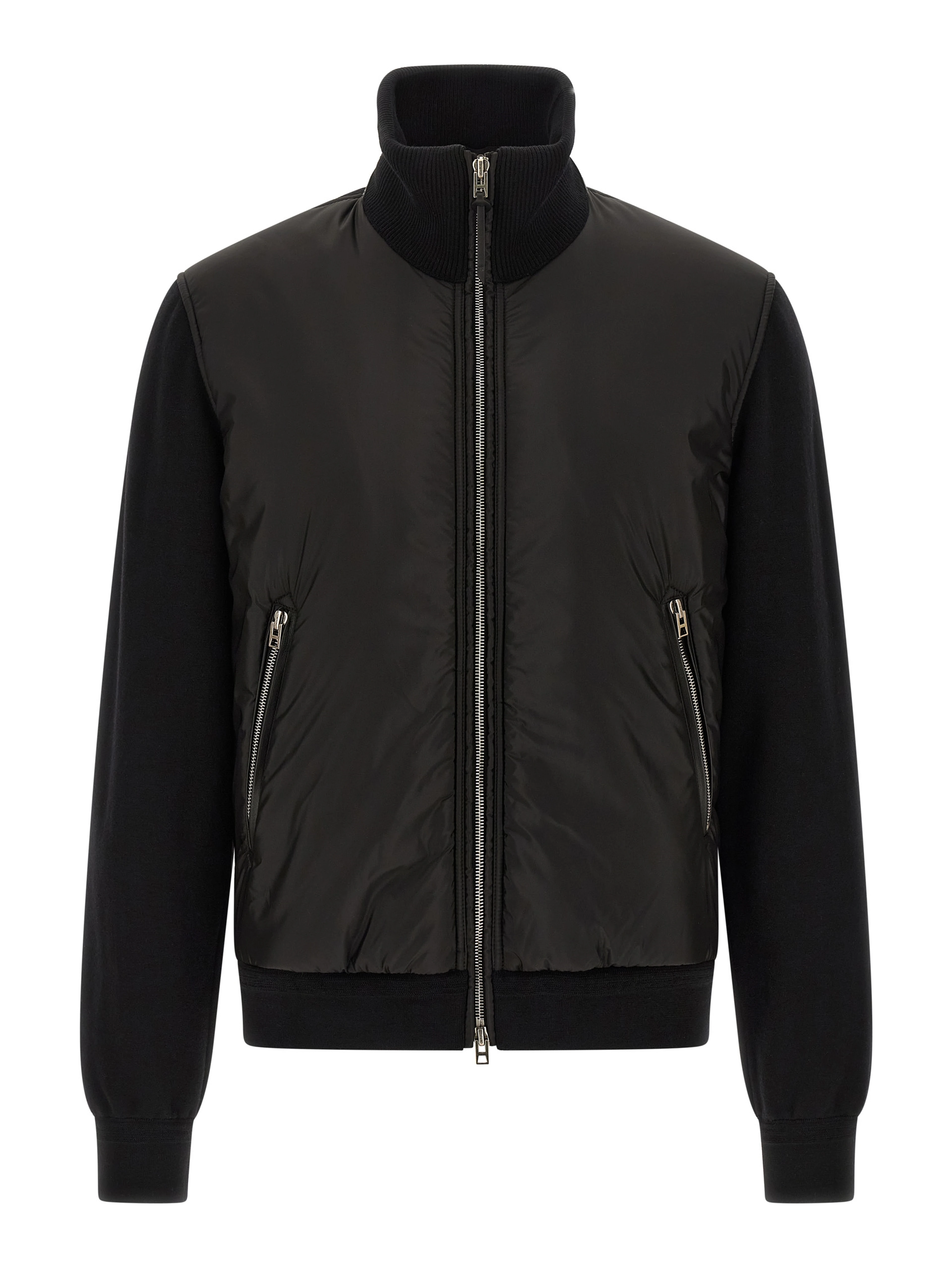 Black Wool Bomber
