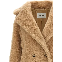 Beige Alpaca Leather Coat