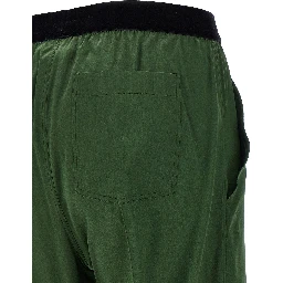 Bicolor Silk Casual Pants