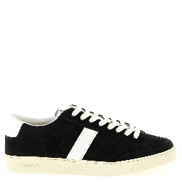 Bicolor Leather Low Top Sneakers