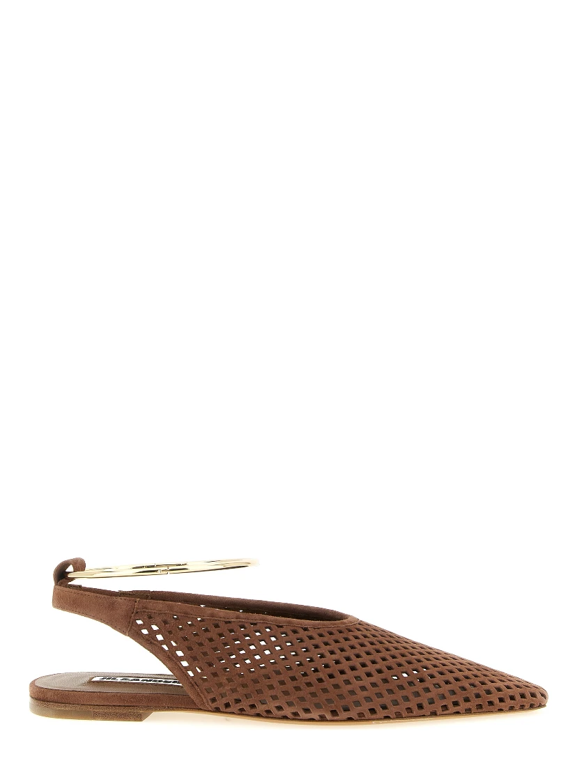 Brown Goatskin Ballet Flats