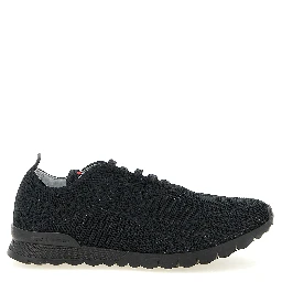 Black Cotton Athletic Sneakers