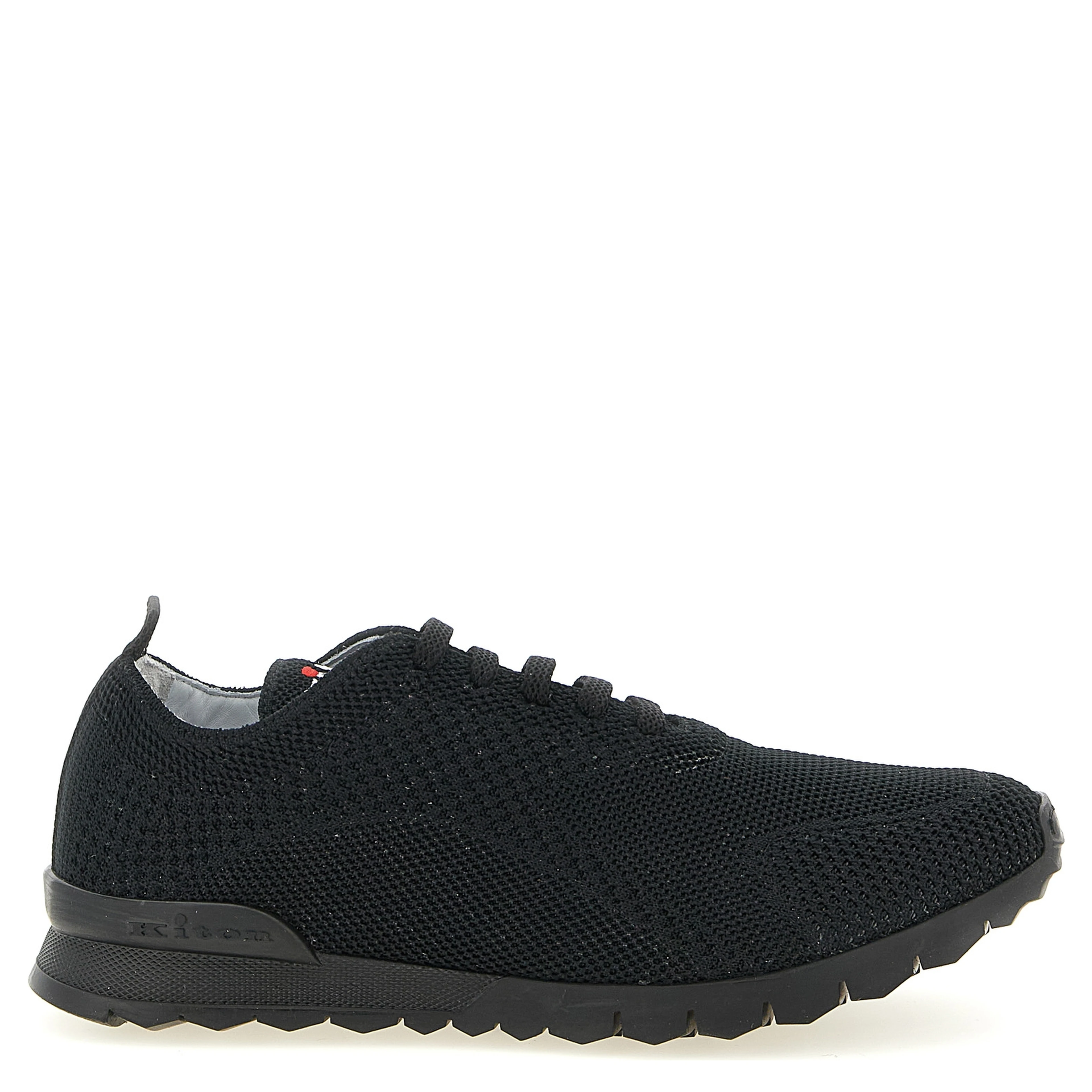 Black Cotton Athletic Sneakers