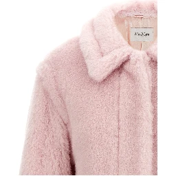 Multicolor Alpaca Leather Coat