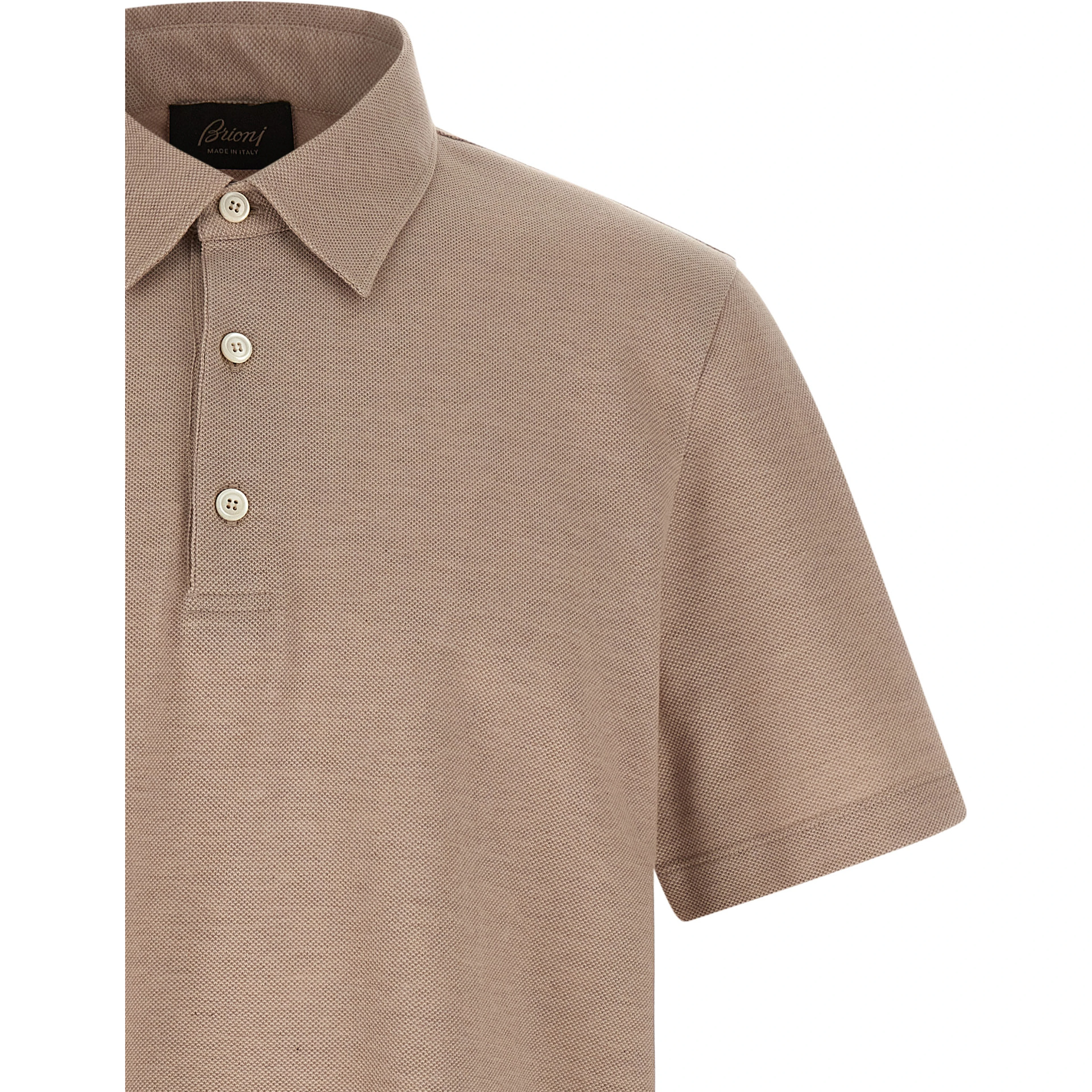 Beige Cotton Polo Shirt
