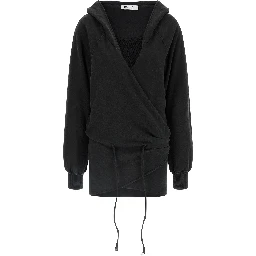 Black Cotton Short Dress