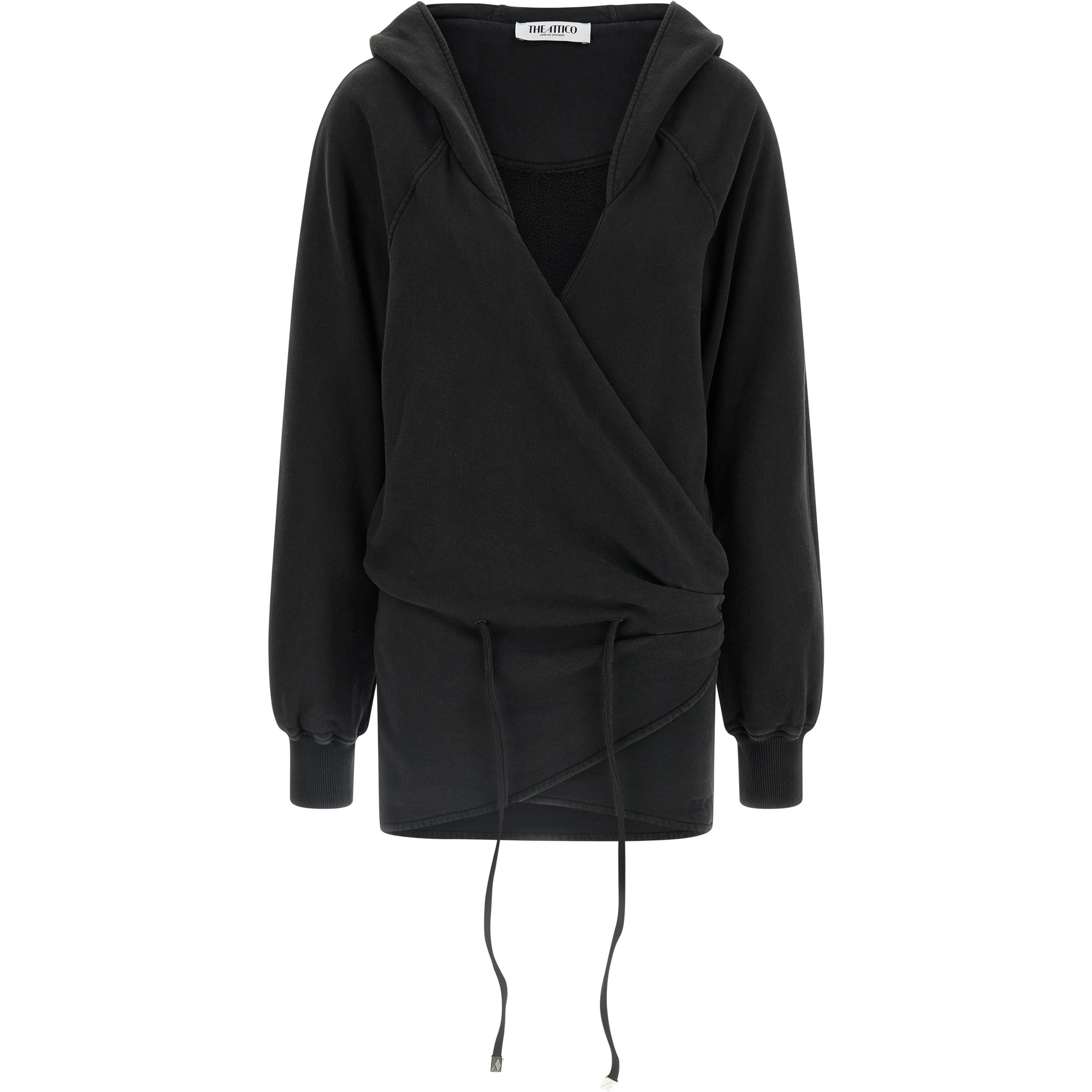Black Cotton Short Dress