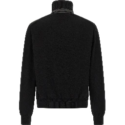 Black Wool Bomber