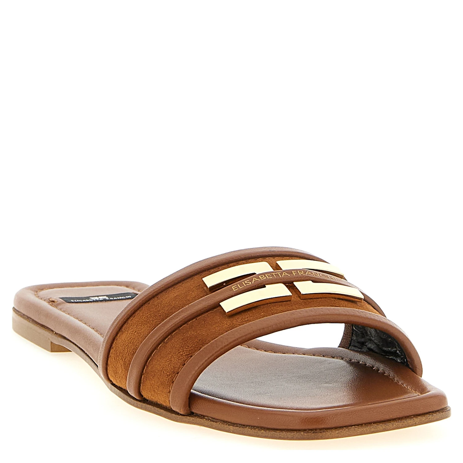 Brown Leather Slides