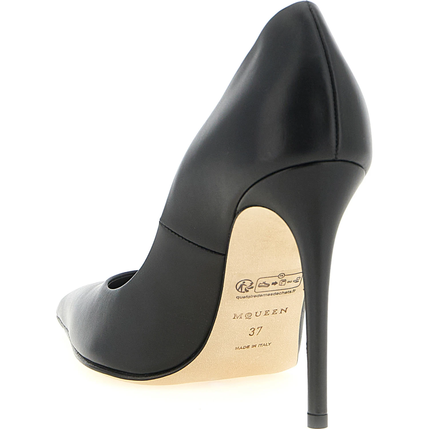 Black Calfskin High Heel Pumps