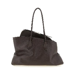 Brown Calfskin Shoulder Bag