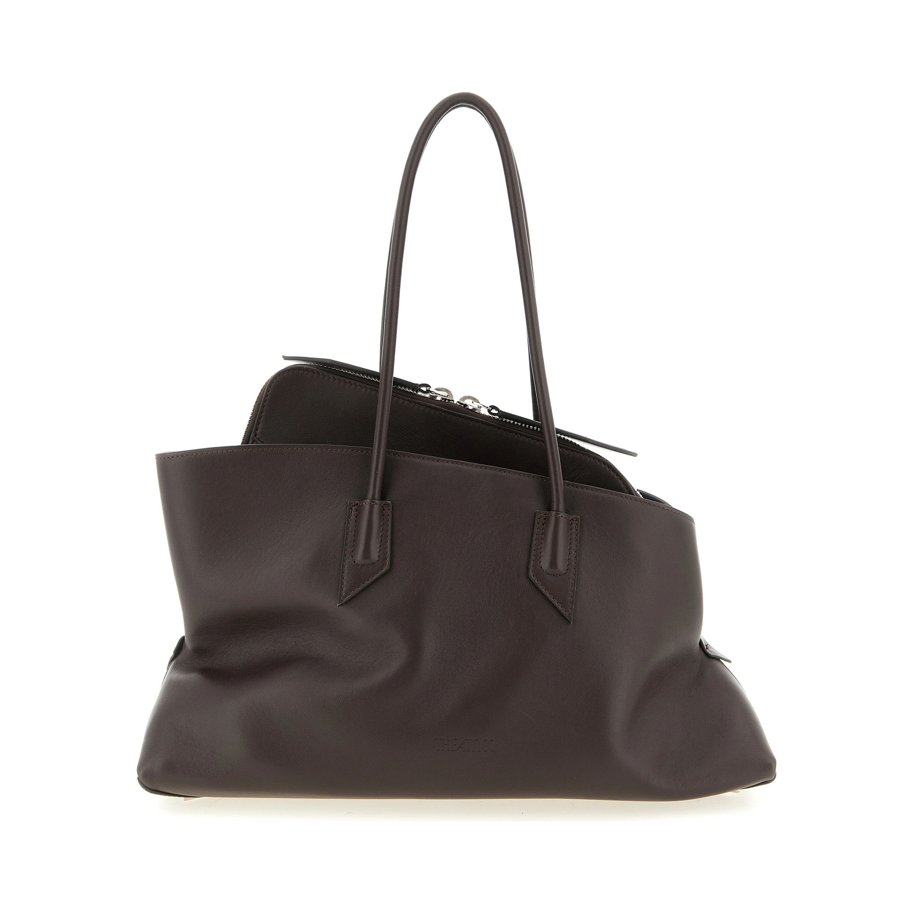 Brown Calfskin Shoulder Bag