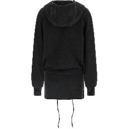 Black Cotton Short Dress