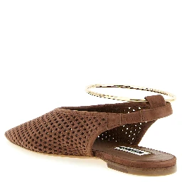 Brown Goatskin Ballet Flats