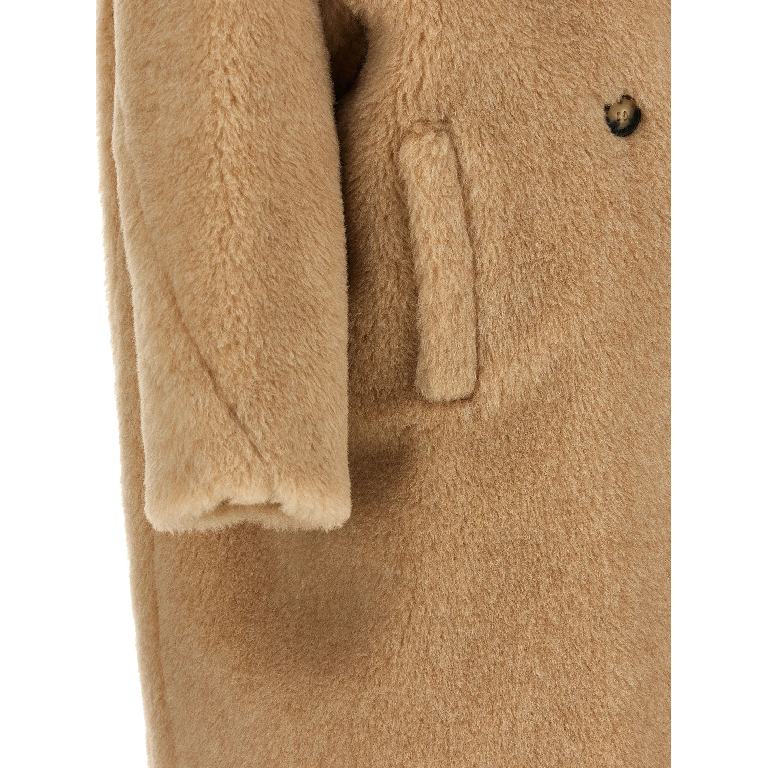 Beige Alpaca Leather Coat