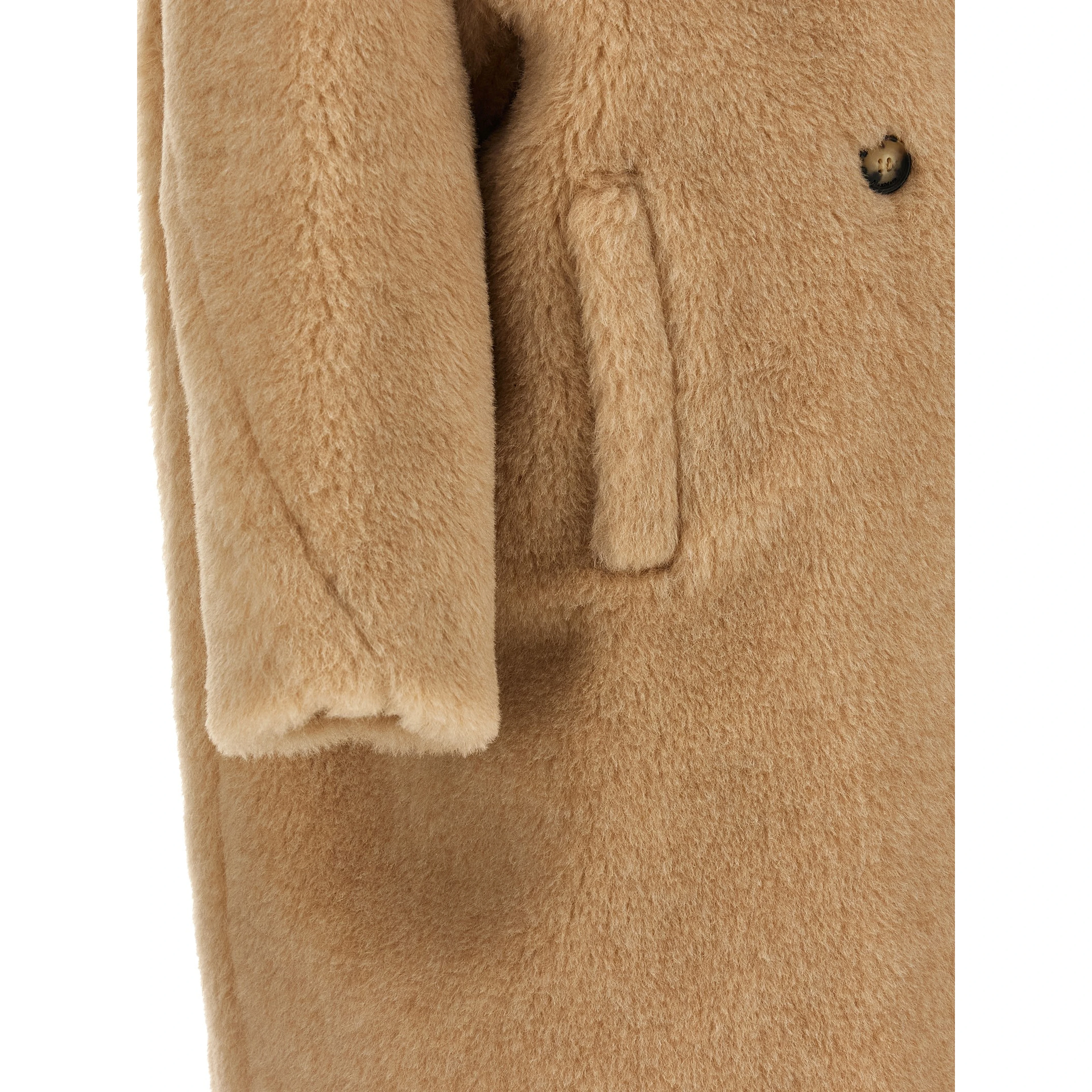 Beige Alpaca Leather Coat