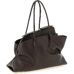 Brown Calfskin Shoulder Bag
