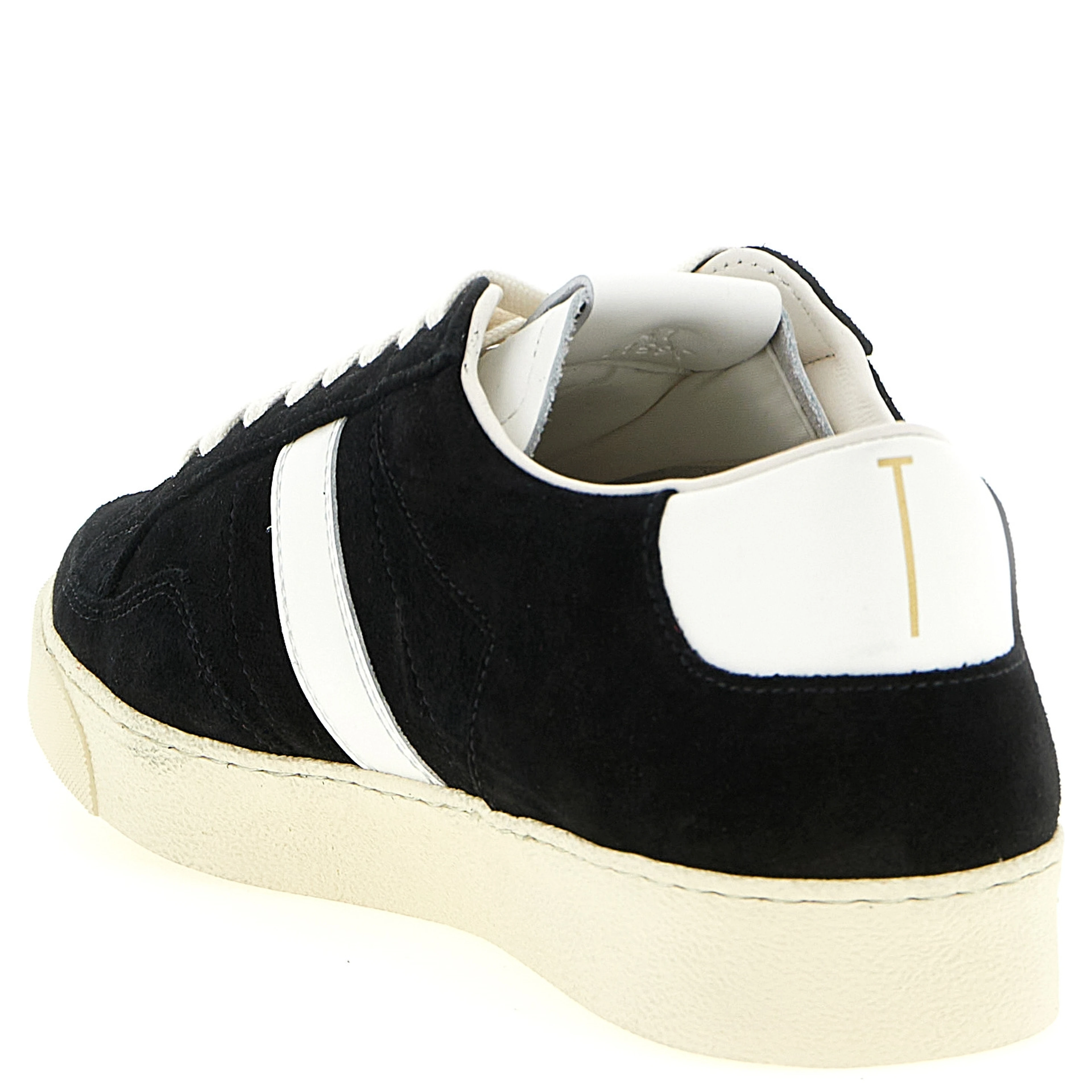 Bicolor Leather Low Top Sneakers