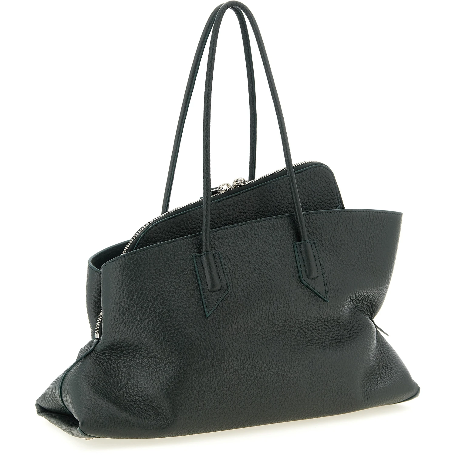 Bicolor Calfskin Shoulder Bag