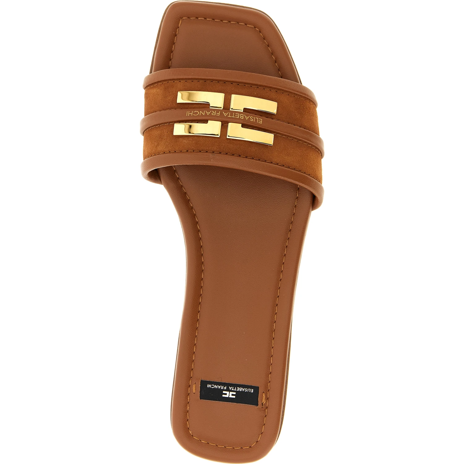 Brown Leather Slides