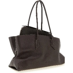 Brown Calfskin Shoulder Bag