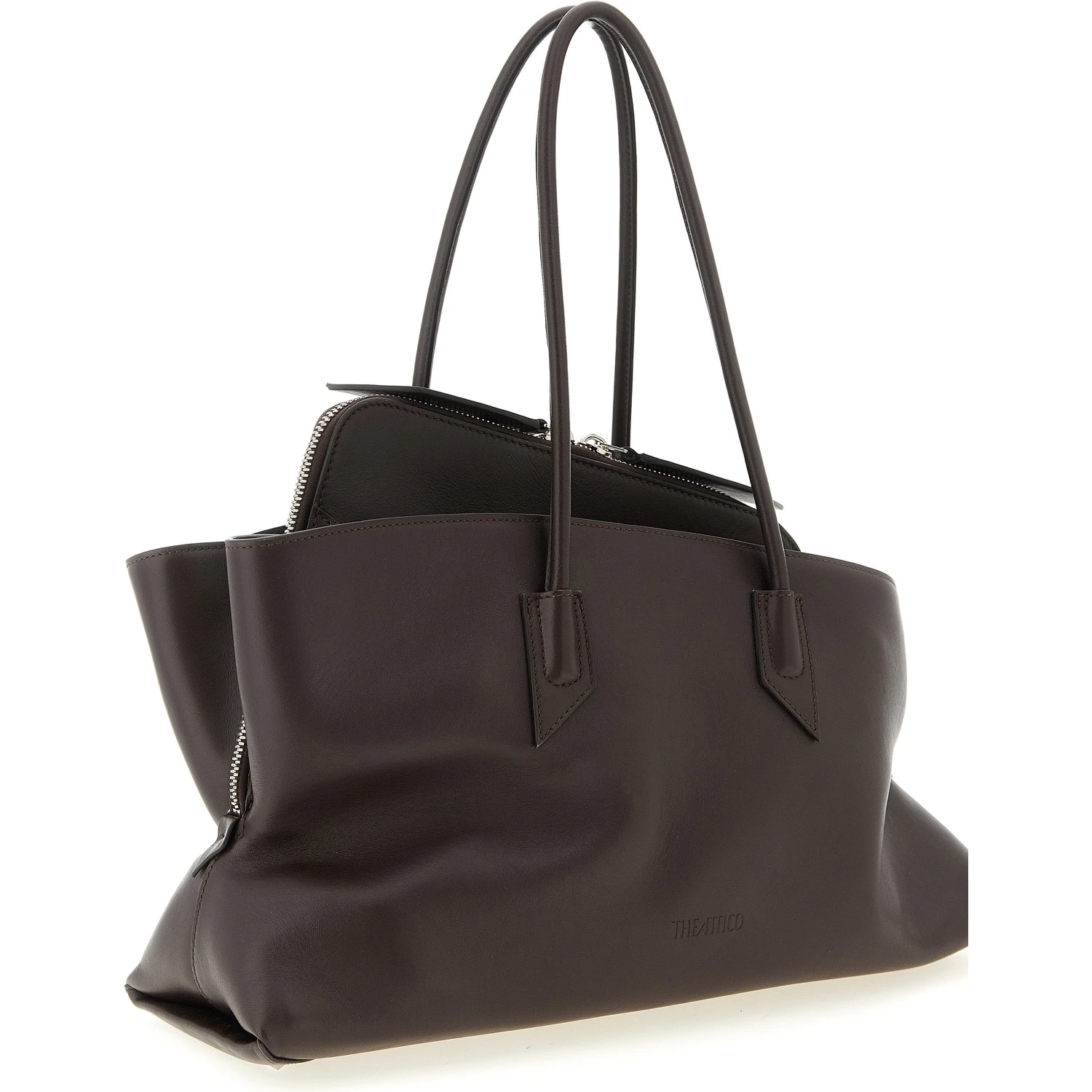 Brown Calfskin Shoulder Bag