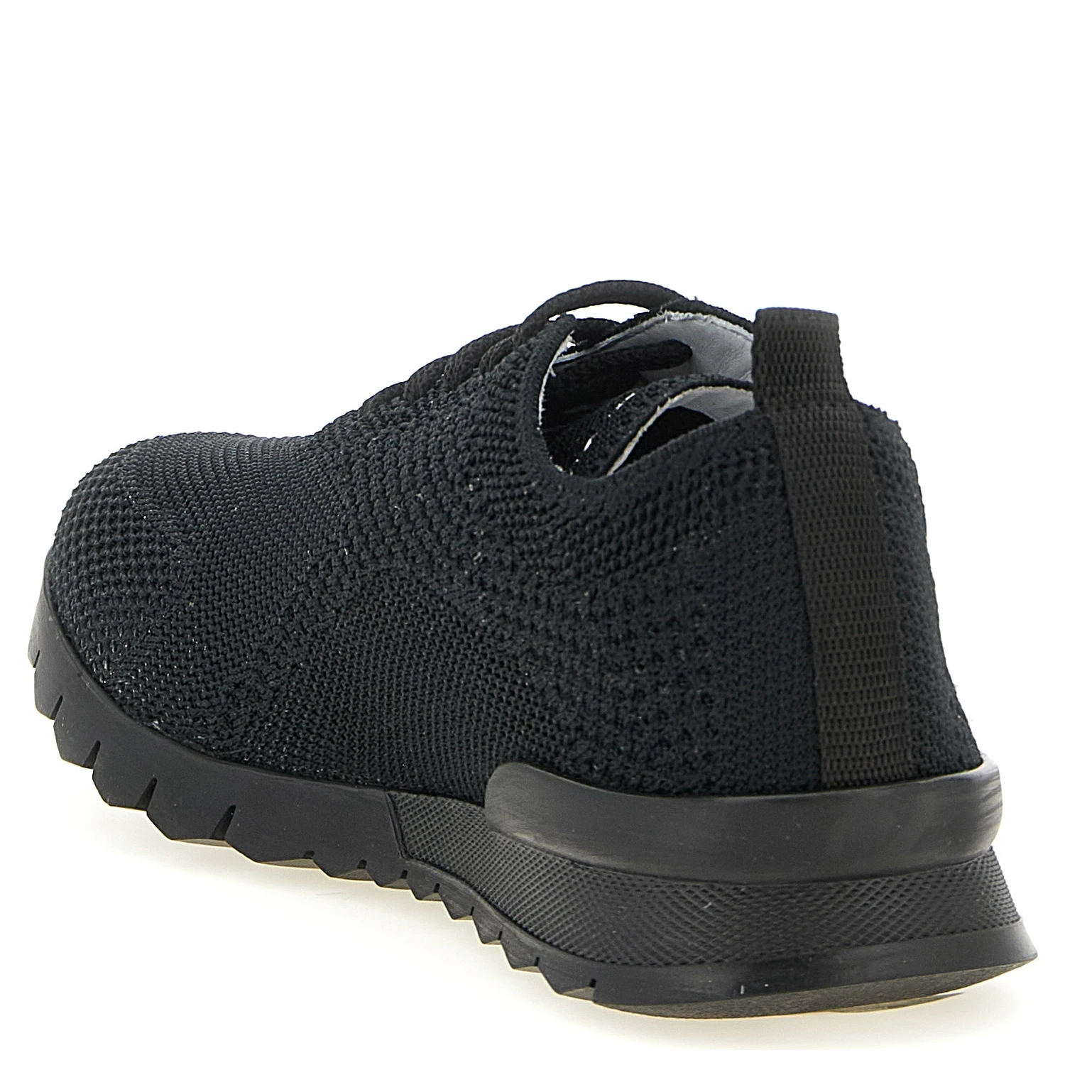 Black Cotton Athletic Sneakers