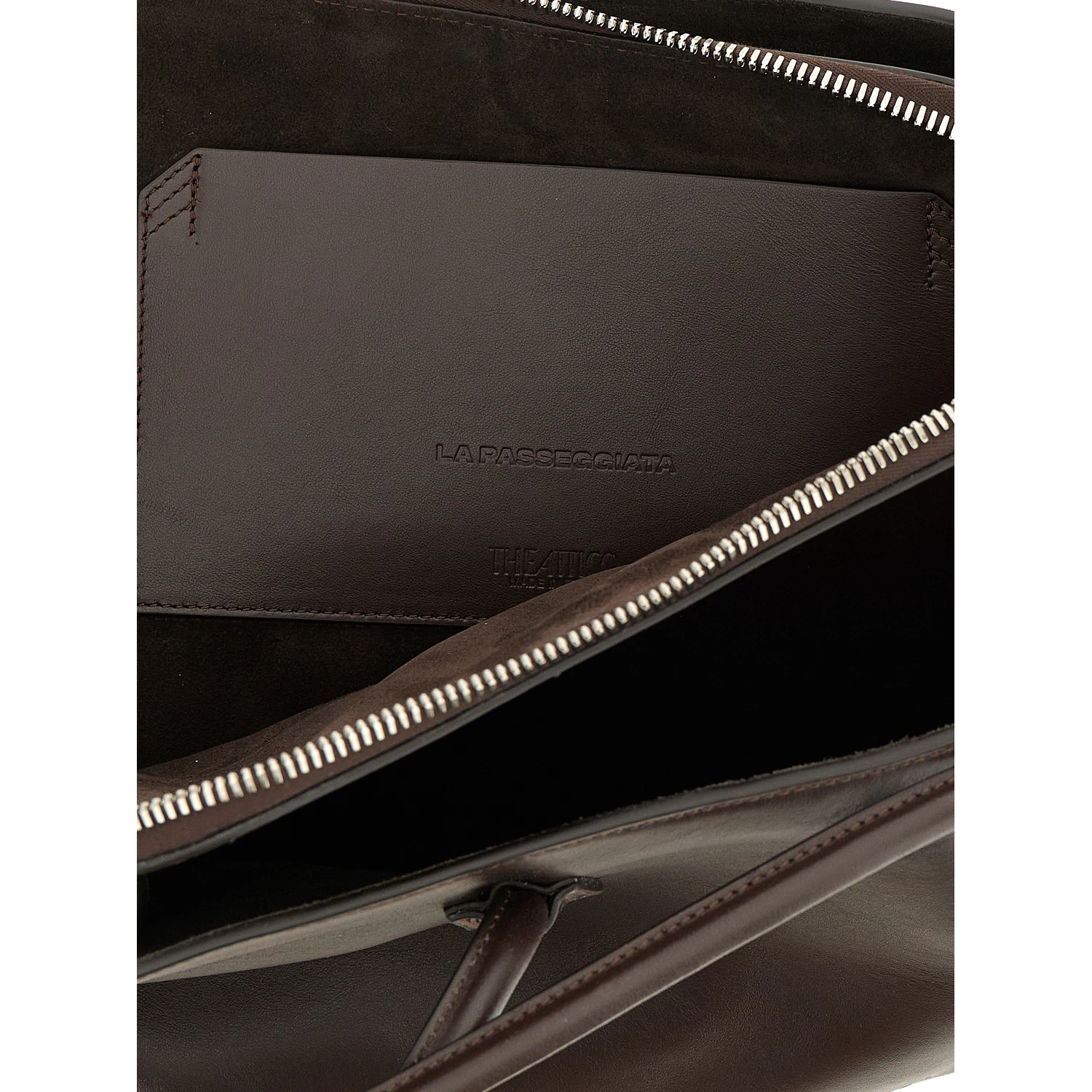 Brown Calfskin Shoulder Bag