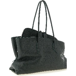 Bicolor Calfskin Shoulder Bag