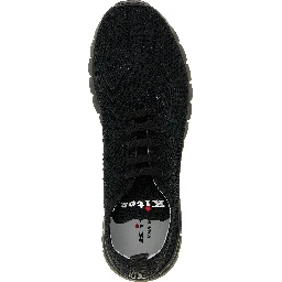 Black Cotton Athletic Sneakers