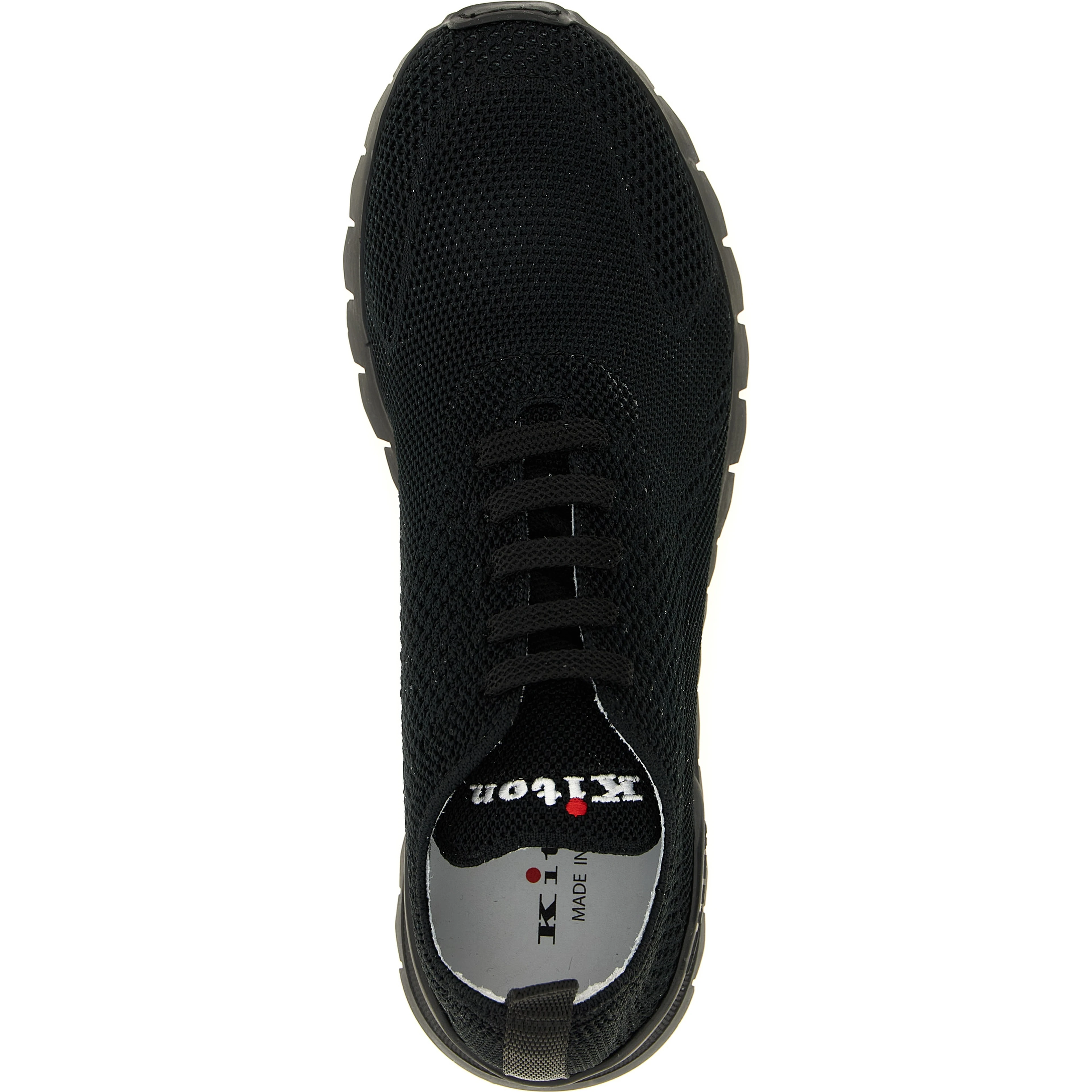 Black Cotton Athletic Sneakers