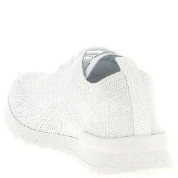 White Cotton Athletic Sneakers