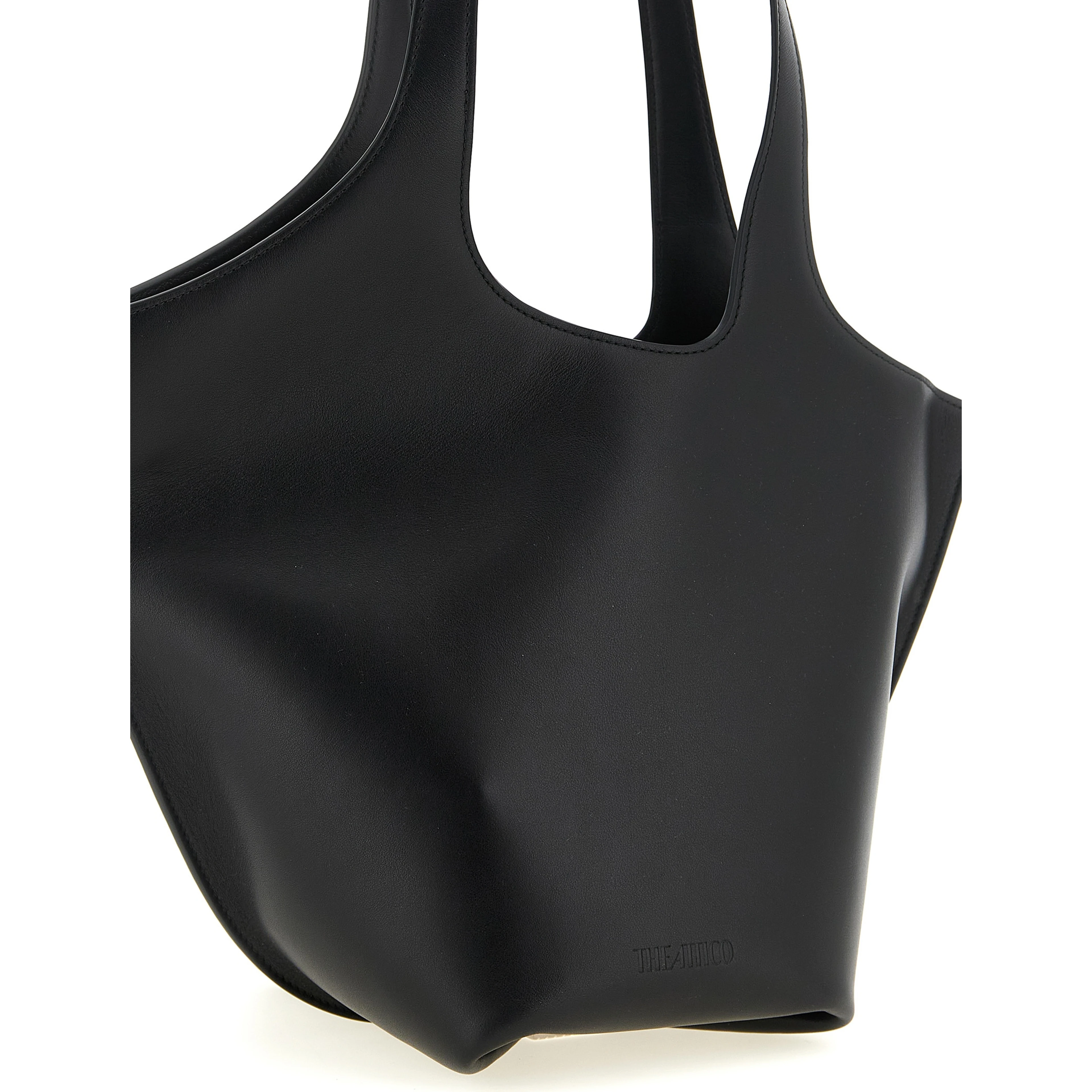 Black Calfskin Shoulder Bag
