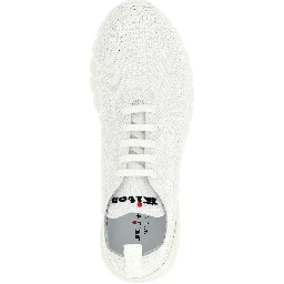 White Cotton Athletic Sneakers