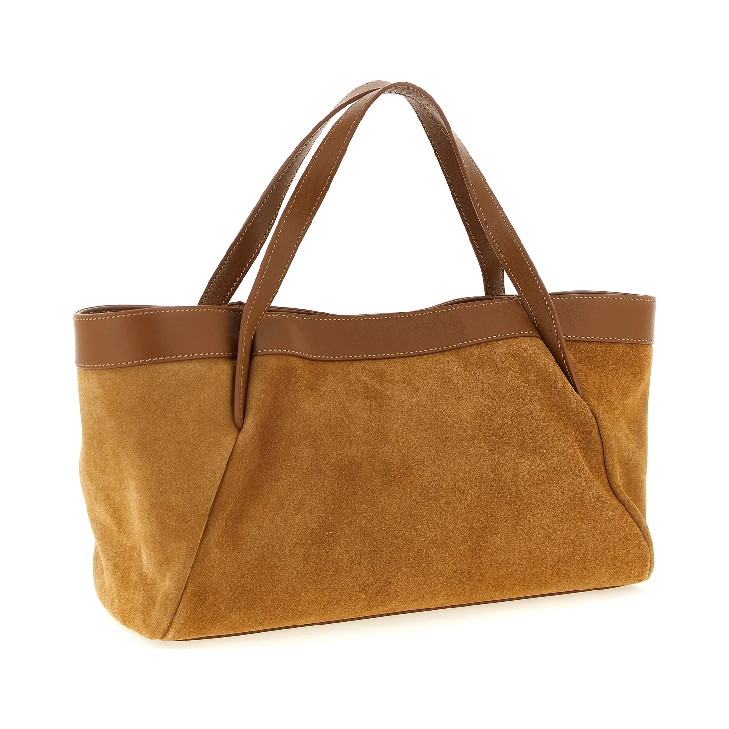 Brown Polyethylene Shoulder Bag