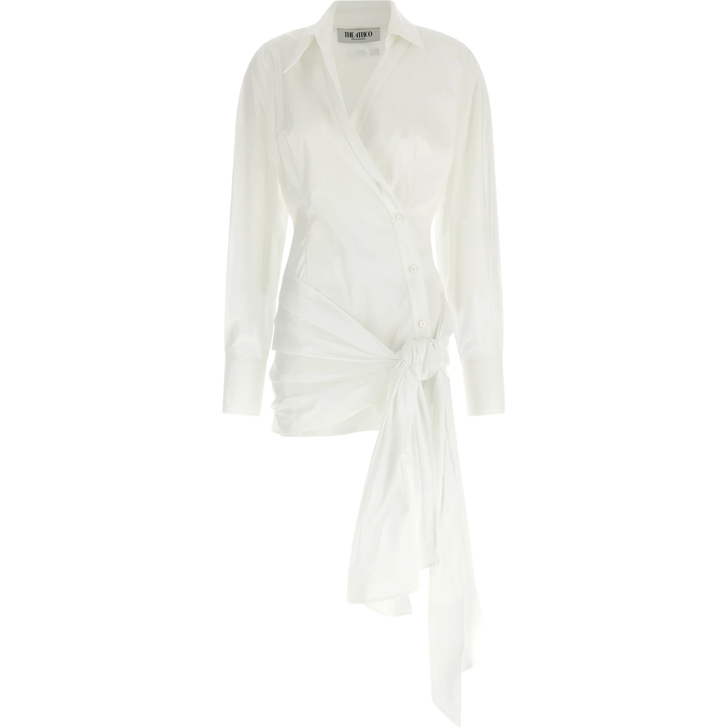 White Cotton Short Dress