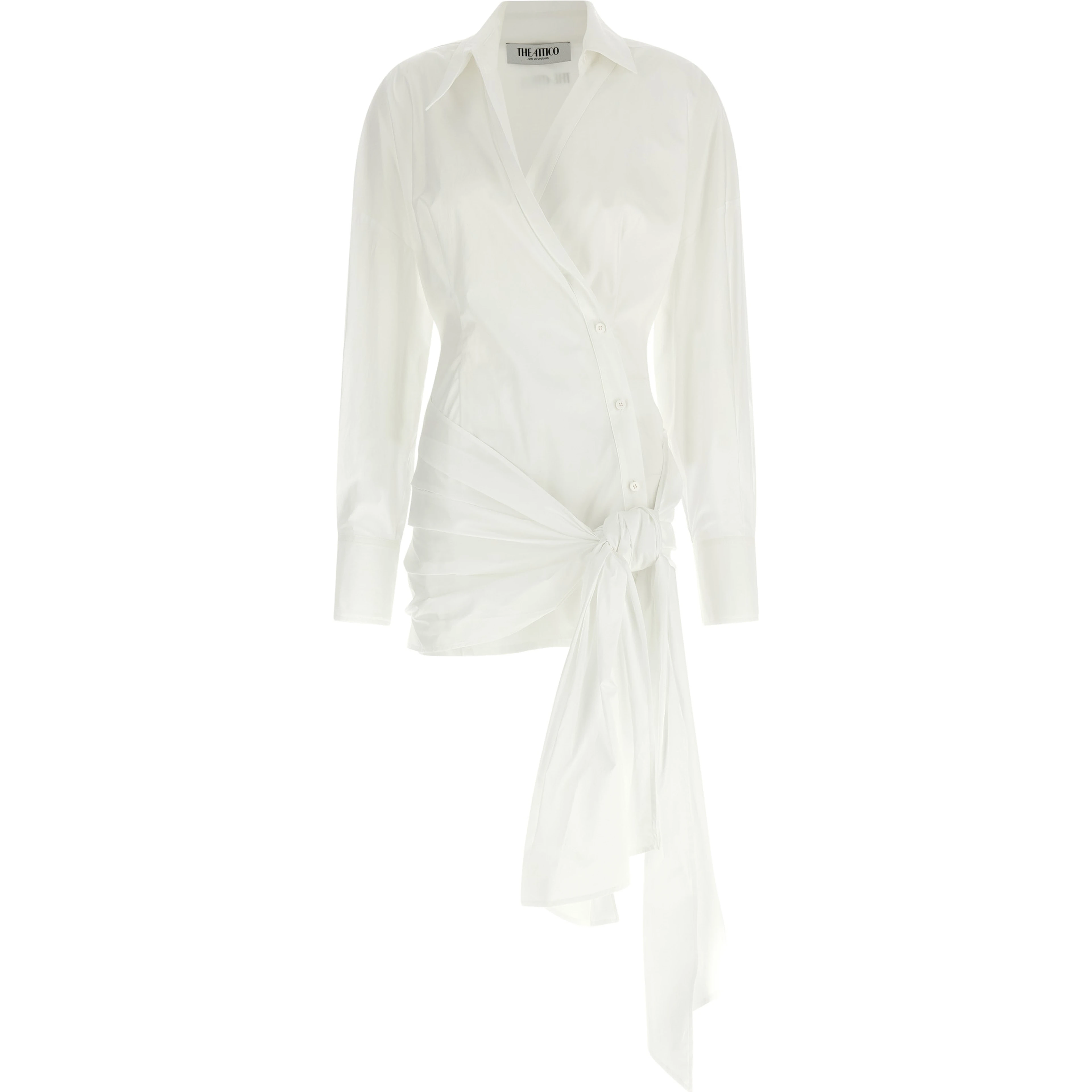White Cotton Short Dress