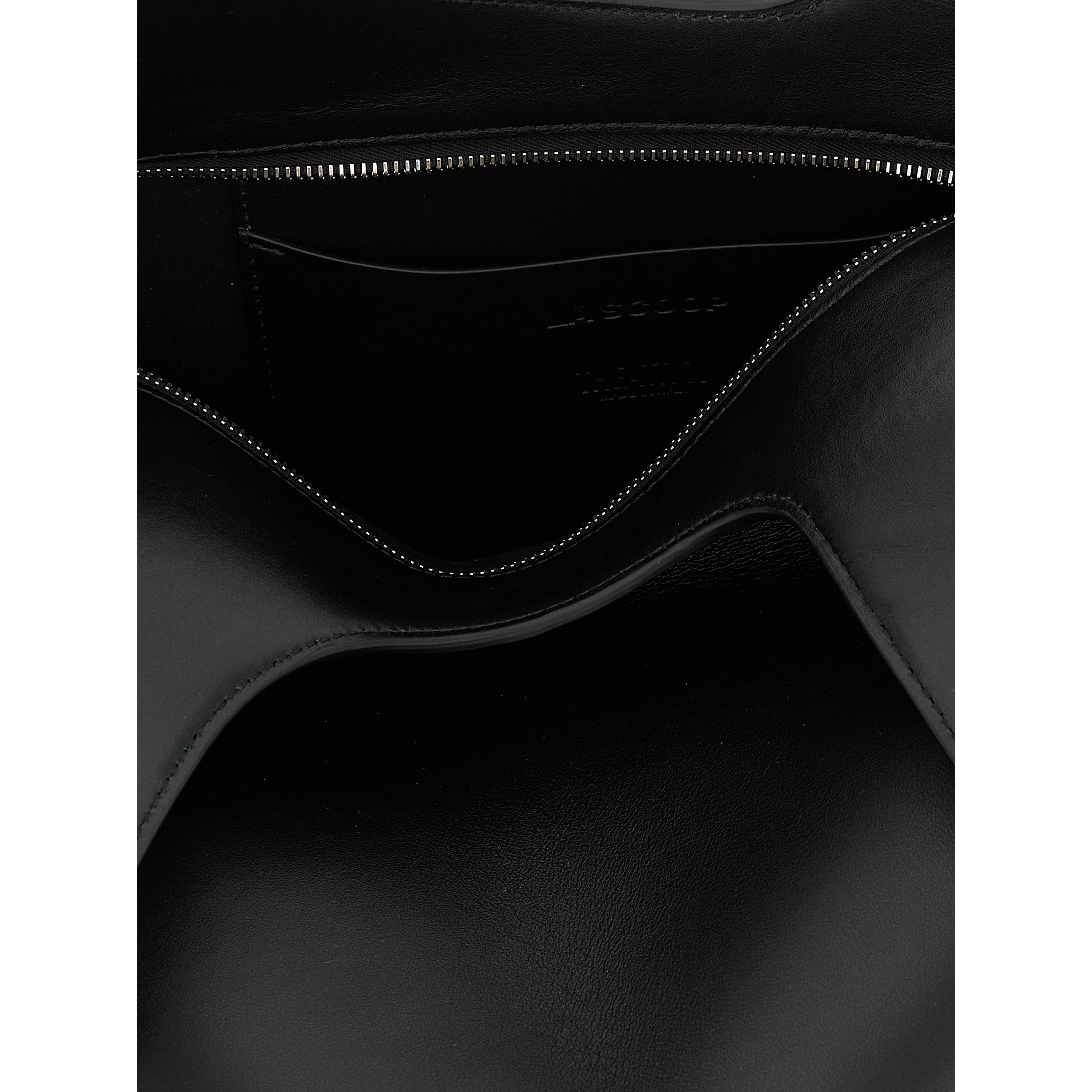 Black Calfskin Shoulder Bag