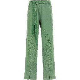 Bicolor Cotton Casual Pants