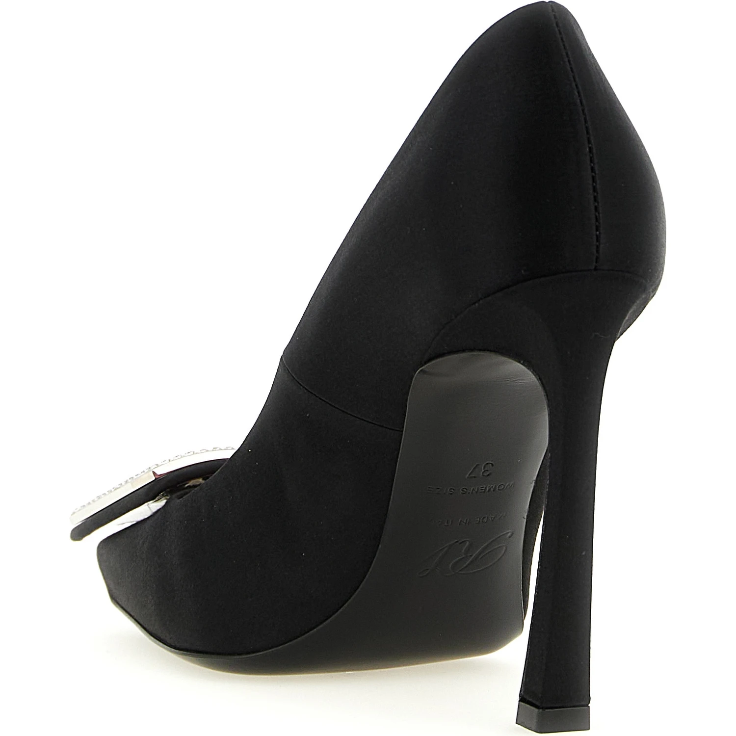 Black Viscose High Heel Pumps