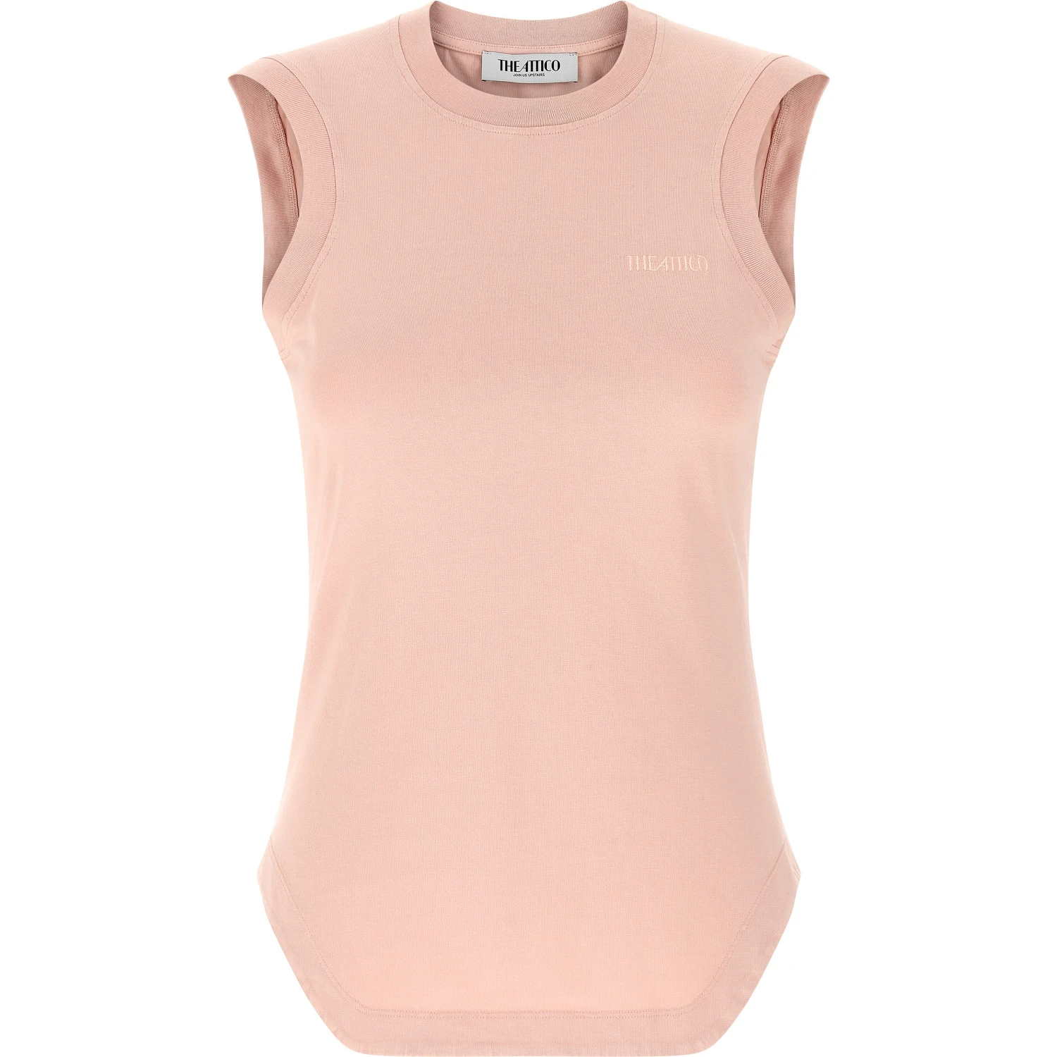 Multicolor Cotton Sleeveles T-Shirt