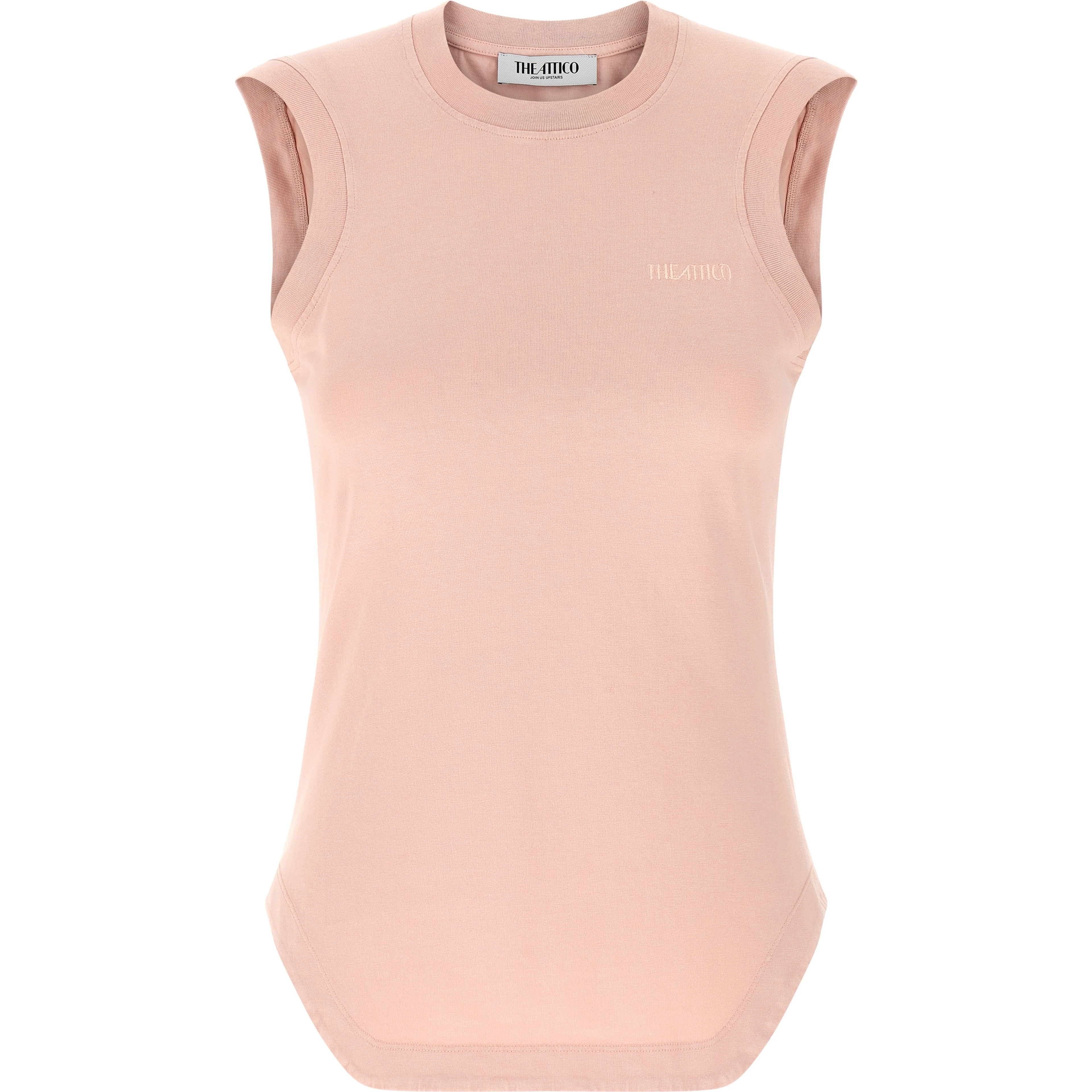 Multicolor Cotton Sleeveles T-Shirt