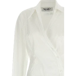 White Cotton Short Dress