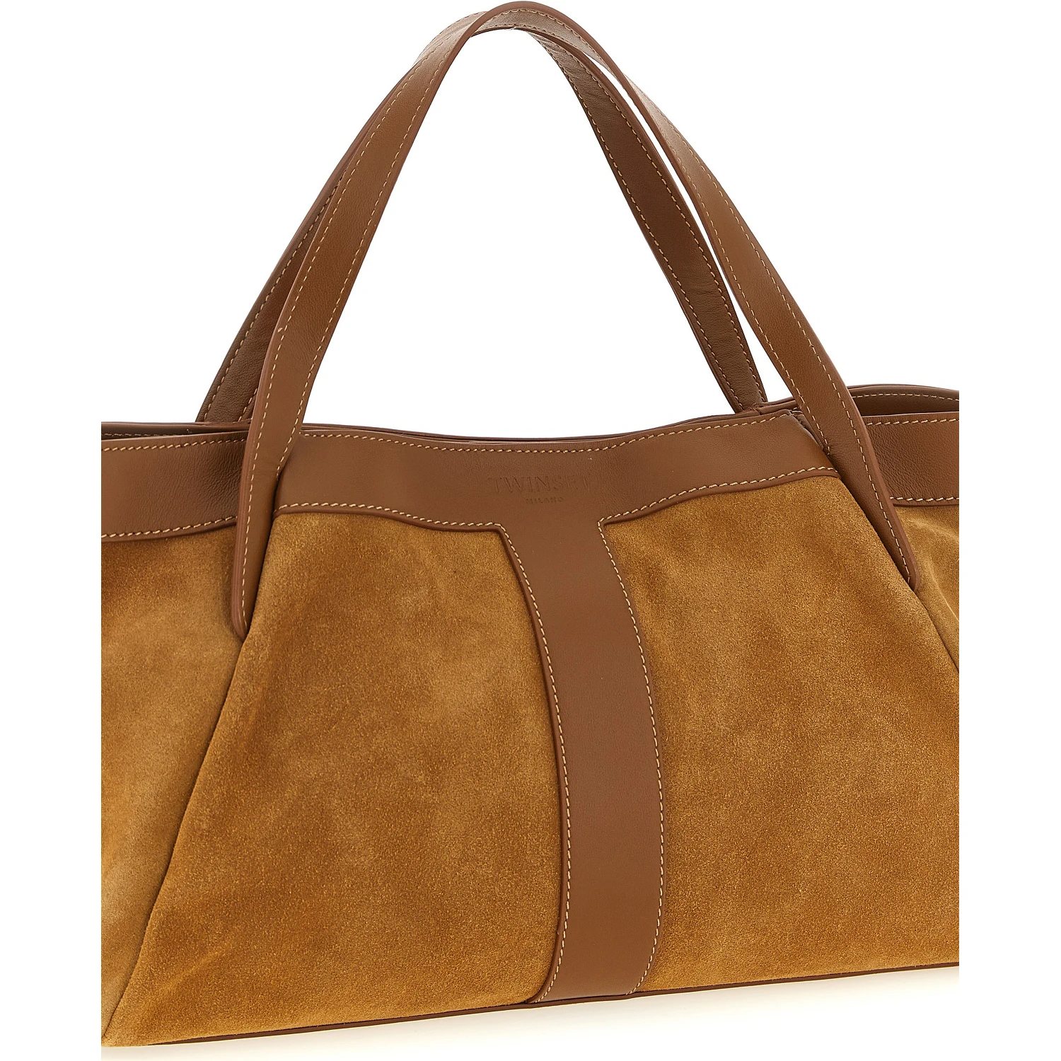 Brown Polyethylene Shoulder Bag
