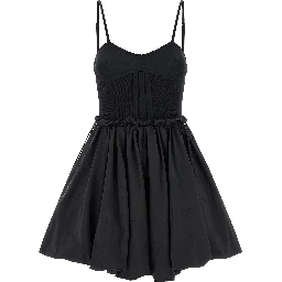 Black Polyamide Short Dress